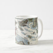 Vintage Karte von Boston-Hafen (1807) Kaffeetasse (VorderseiteRechts)