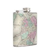 Vintage Karte von Boston-Hafen (1857) Flachmann (Rechts)