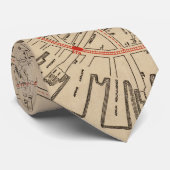 Vintage Karte von Boston MA (1911) Krawatte (Gerollt)