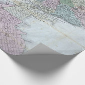 Vintage Karte von Boston Massachusetts (1870) Geschenkpapier (Ecke)