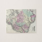 Vintage Karte von Brasilien (1855) Puzzle (Horizontal)