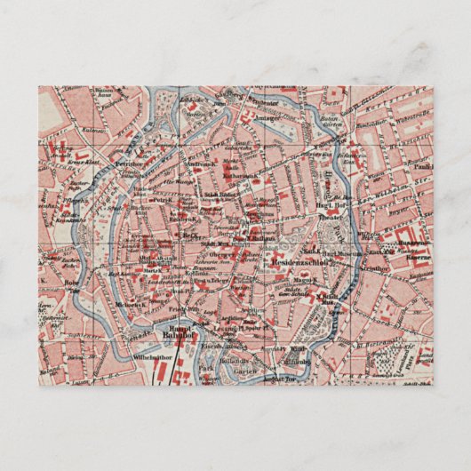 Vintage Karte von Braunschweig Deutschland (1905) (Vorderseite)