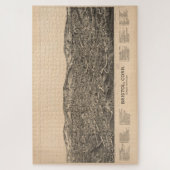 Vintage Karte von Bristol CT (1889) Puzzle (Vertikal)