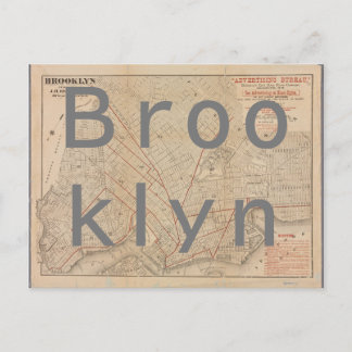Vintage Karte von Brooklyn