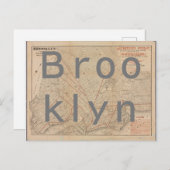 Vintage Karte von Brooklyn (Vorne/Hinten)