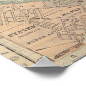 Vintage Karte von Brooklyn NY (1902) Poster (Ecke)