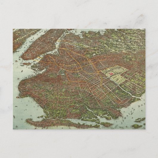 Vintage Karte von Brooklyn NY (1908) (Vorderseite)