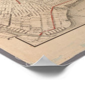 Vintage Karte von Brooklyn Poster (Ecke)