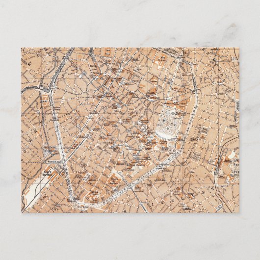 Vintage Karte von Brüssel (1905) (Vorderseite)