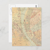 Vintage Karte von Budapest Ungarn (1884) (Vorne/Hinten)