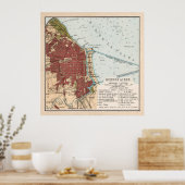 Vintage Karte von Buenos Aires Argentinien (1904) Poster (Küche)
