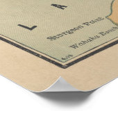 Vintage Karte von Buffalo NY (1893) Poster (Ecke)