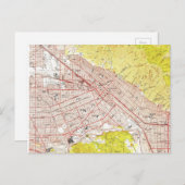 Vintage Karte von Burbank California (1953) (Vorne/Hinten)