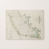 Vintage Karte von Buzzards Bay MA (1876) Puzzle (Horizontal)