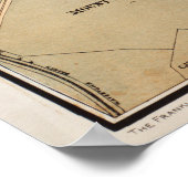 Vintage Karte von Cambridge Massachusetts (1877) Poster (Ecke)