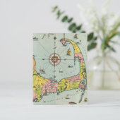 Vintage Karte von Cape Cod (Stehend Vorderseite)