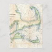 Vintage Karte von Cape Cod (1857) (Vorderseite)
