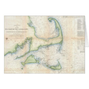 Vintage Karte von Cape Cod (1857)