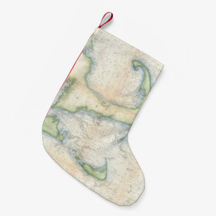 Vintage Karte von Cape Cod (1857) Kleiner Weihnachtsstrumpf