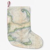 Vintage Karte von Cape Cod (1857) Kleiner Weihnachtsstrumpf (Vorderseite)