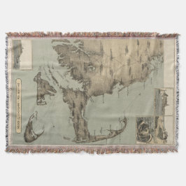 Vintage Karte von Cape Cod (1885) Decke