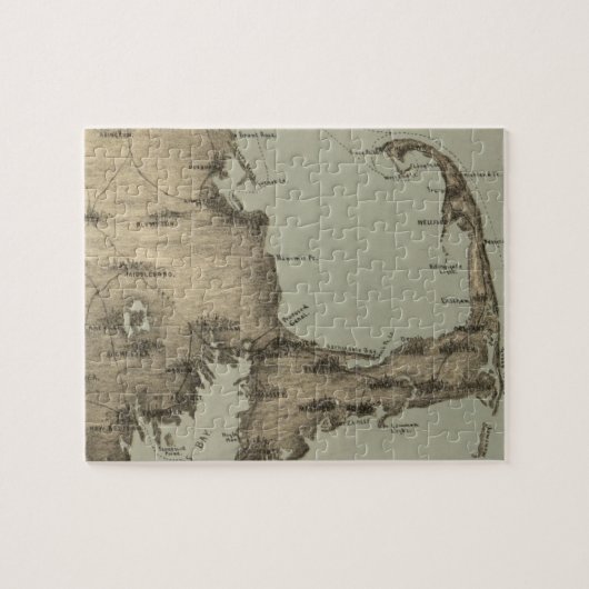 Vintage Karte von Cape Cod (1885) Puzzle (Horizontal)