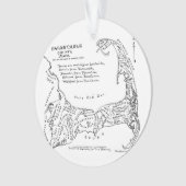 Vintage Karte von Cape Cod (1890) Ornament (Vorderseite)