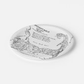 Vintage Karte von Cape Cod (1890) Pappteller (Schrägansicht)