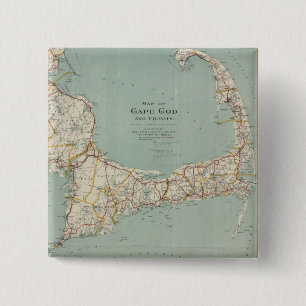 Vintage Karte von Cape Cod (1917) Button