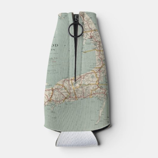 Vintage Karte von Cape Cod (1917) Flaschenkühler (Rückseite)