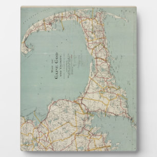 Vintage Karte von Cape Cod (1917) Fotoplatte