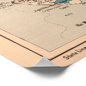 Vintage Karte von Cape Cod MA (1905) Poster (Ecke)