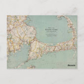 Vintage Karte von Cape Cod, Massachusetts (Rückseite)