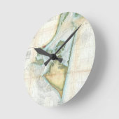 Vintage Karte von Cape Fear (1857) Runde Wanduhr (Winkel)