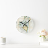 Vintage Karte von Cape Fear (1857) Runde Wanduhr (Zuhause)