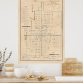 Vintage Karte von Carson City NV (1940) Poster (Küche)