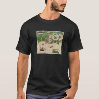 Vintage-Karte von Cartagena Kolumbien 1586 T-Shirt