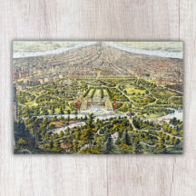 Vintage Karte von Central Park, New York, 1873