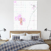 Vintage Karte von Chandler & Gilbert Arizona (1952 Leinwanddruck (Insitu (Schlafzimmer))