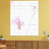 Vintage Karte von Chandler & Gilbert Arizona (1952 Leinwanddruck (Insitu (Wohnzimmer))