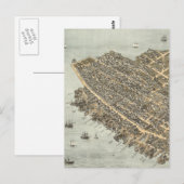 Vintage Karte von Charleston (1872) (Vorne/Hinten)