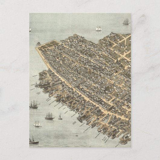 Vintage Karte von Charleston (1872) (Vorderseite)