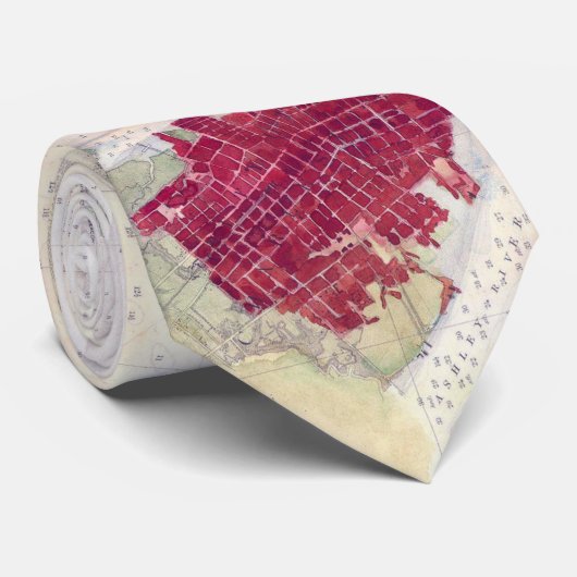 Vintage Karte von Charleston-Hafen Sc (1866) Krawatte (Gerollt)