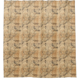 Vintage Karte von Charleston South Carolina (1862) Duschvorhang
