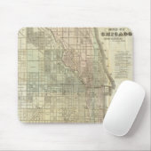 Vintage Karte von Chicago (1857) Mousepad (Mit Mouse)