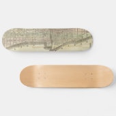 Vintage Karte von Chicago (1857) Skateboard (Horizontal)