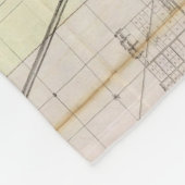 Vintage Karte von Chicago (1869) Fleecedecke (Ecke)