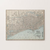 Vintage Karte von Chicago (1893) Puzzle (Horizontal)