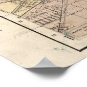 Vintage Karte von Chicago Poster (Ecke)