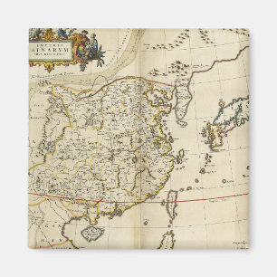 Vintage Karte von China   1662 Magnet